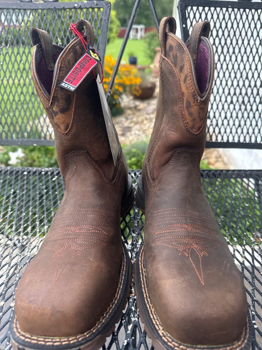 Rocky RKW0401 Women’s Waterproof Brown Leather Western Boots Size 7 M NWT